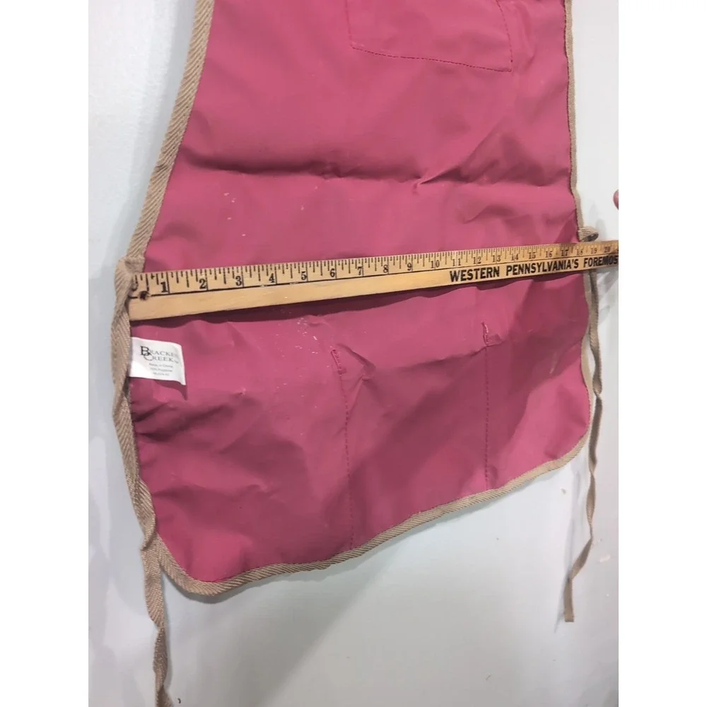 Bracken Creek Maroon Garden Apron With 3 Mesh Pockets 1 Chest Pocket